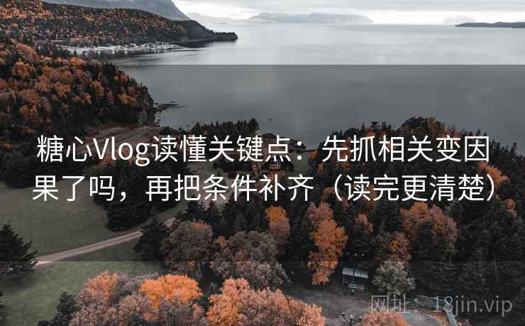 糖心Vlog读懂关键点：先抓相关变因果了吗，再把条件补齐（读完更清楚）  第2张